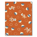 Abstract Orange Blue White Orb Garland Rug