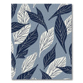 Navy Blue Cream Leafy Branches Rug