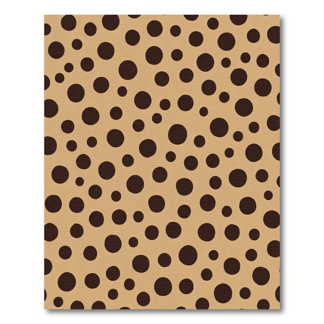 Caramel Brown Polka Dot Scatter Rug