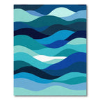 Oceanic Ripples Abstract Waves Rug
