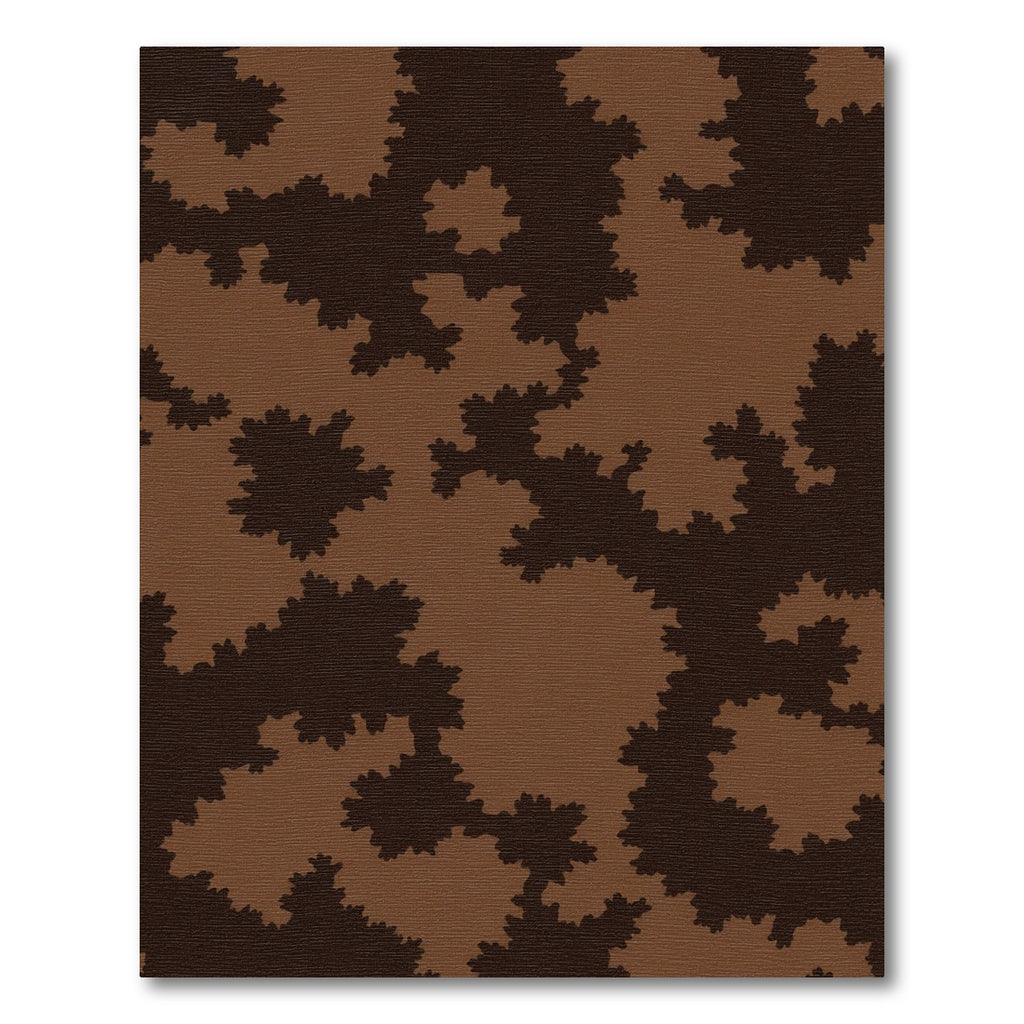 Brown Fractal Organic Shape Rug