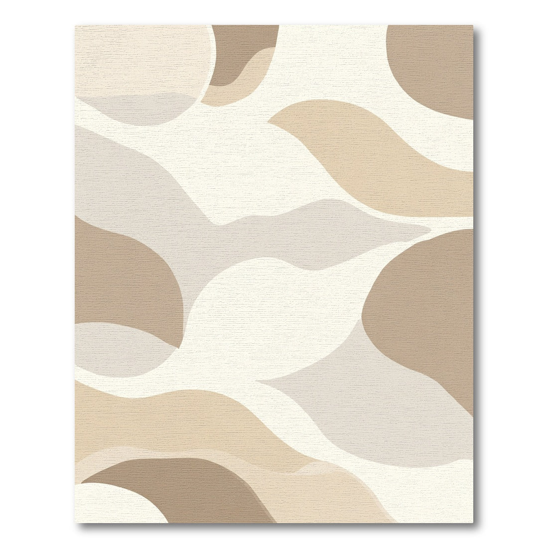 Earthy Abstract Organic Wave Rug