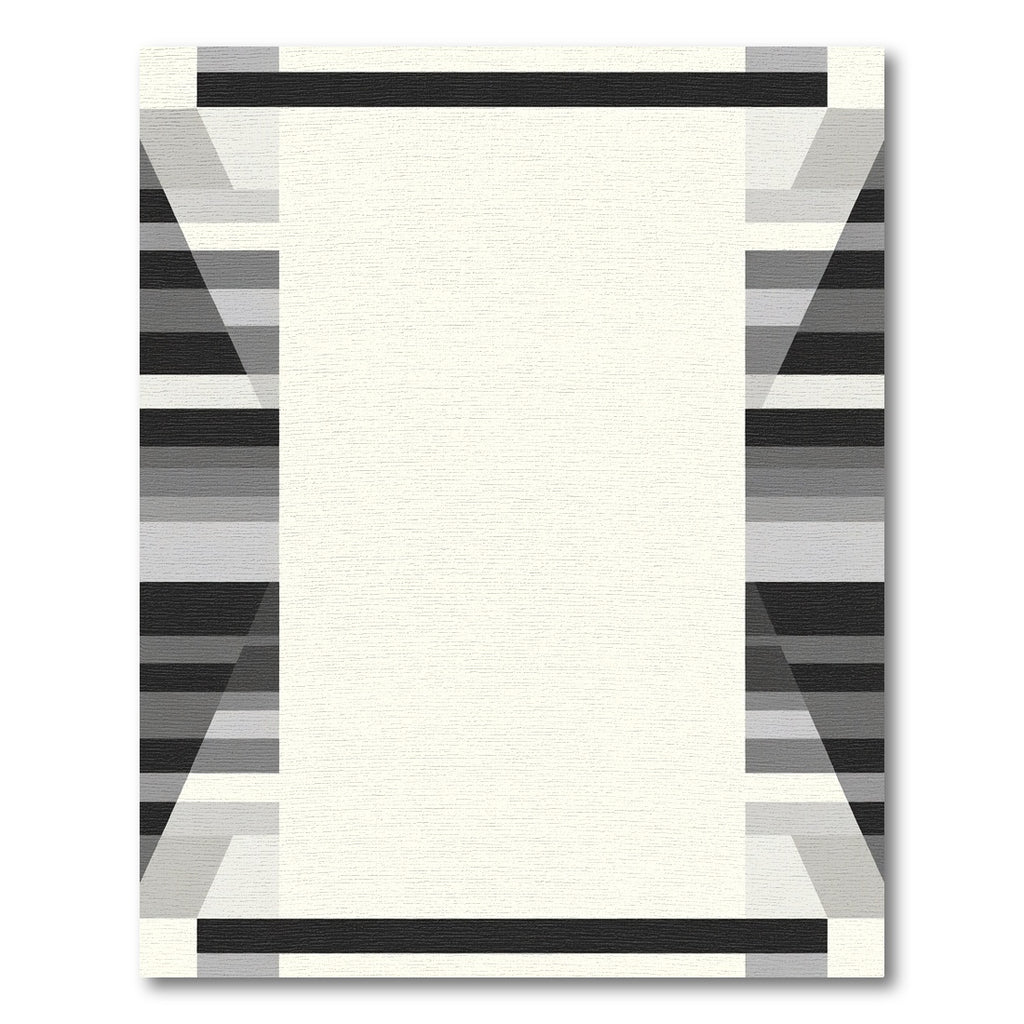 Monochromatic Geometric Gradient Stripe Rug