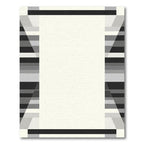 Monochromatic Geometric Gradient Stripe Rug