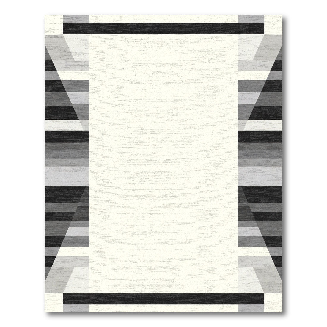 Monochromatic Geometric Gradient Stripe Rug