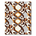 Modern Abstract Cream Brown Geometric Rug
