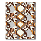 Modern Abstract Cream Brown Geometric Rug