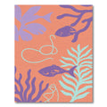 Coral Purple Fish Seaweed Pattern Rug