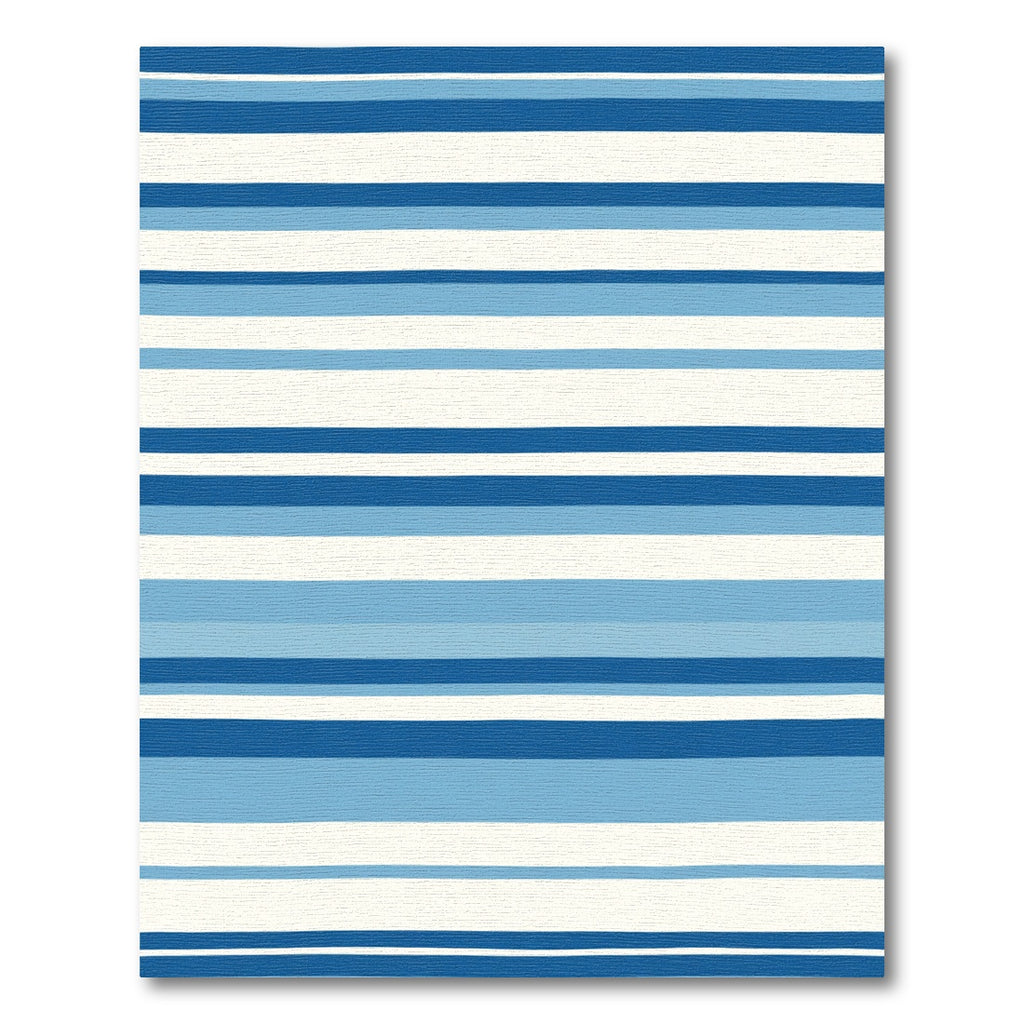 Deep Blue Subtle Striped Rug