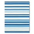 Deep Blue Subtle Striped Rug