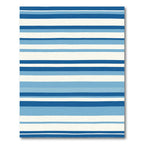 Deep Blue Subtle Striped Rug