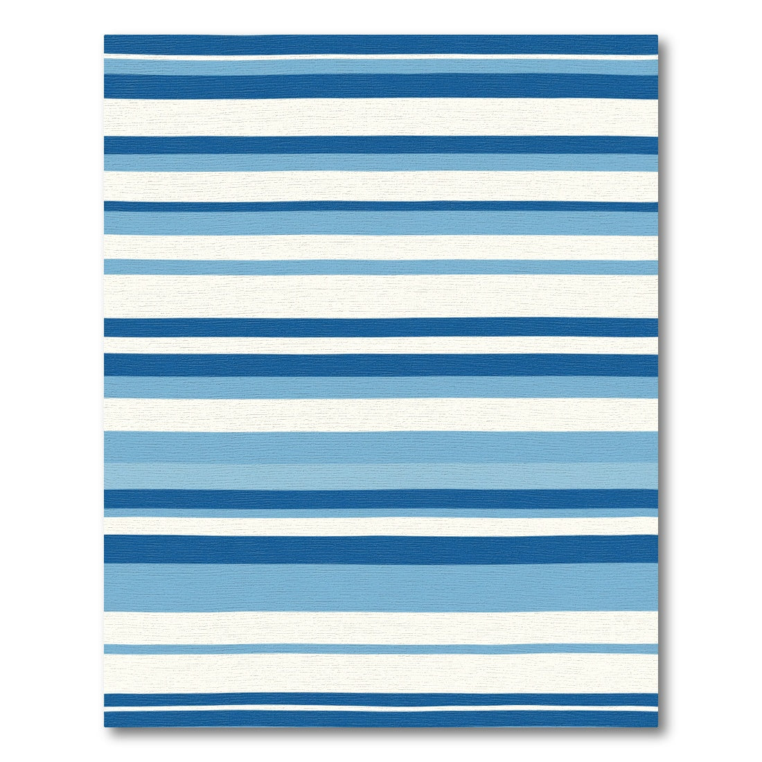 Deep Blue Subtle Striped Rug