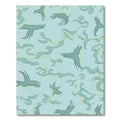 Aqua Swirling Brushstroke Abstract Rug