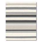 Modern Neutral Tone Striped Rug