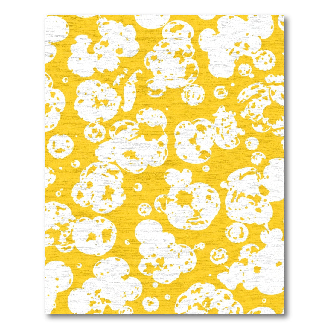 Bright Yellow Abstract Cloud Burst Rug