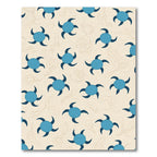 Aqua Turtle Swirl Abstract Background Rug