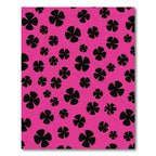 Chic Black Clover Field Rug