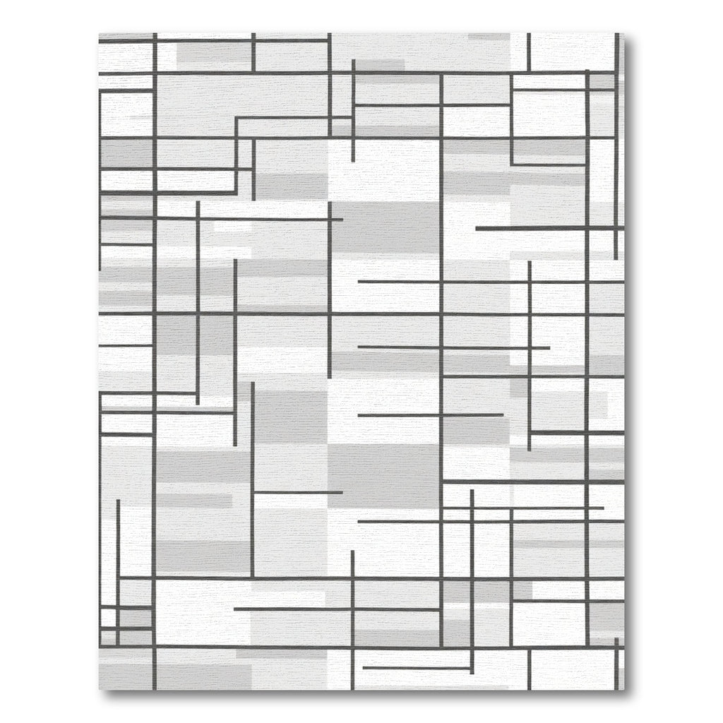 Monochromatic Geometric Labyrinth Window Rug