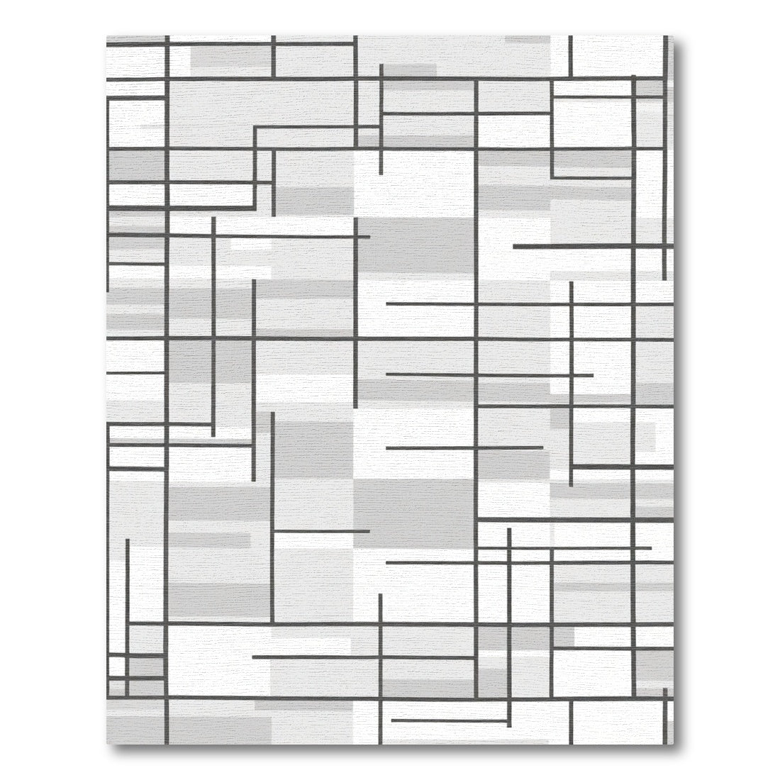 Monochromatic Geometric Labyrinth Window Rug