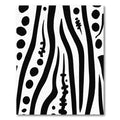 Black White Organic Stripe Dot Rug