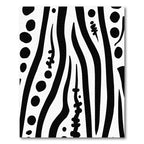 Black White Organic Stripe Dot Rug