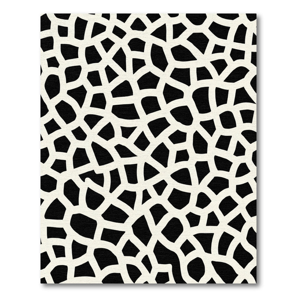 Organic Cream Network Contrast Rug