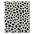 Organic Cream Network Contrast Rug