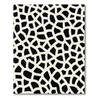 Organic Cream Network Contrast Rug