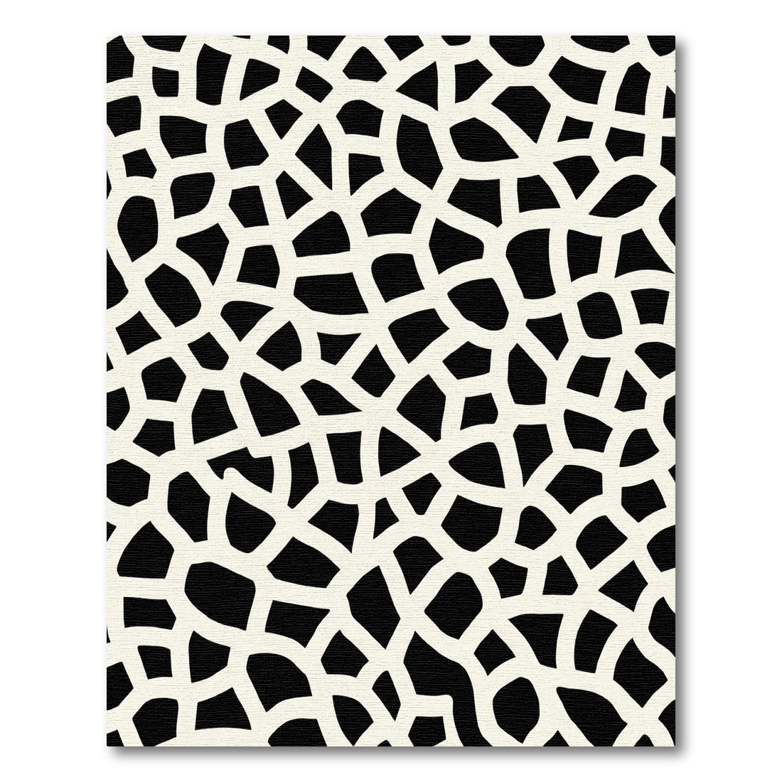Organic Cream Network Contrast Rug