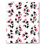 Pink Black Abstract Floral Sprig Rug
