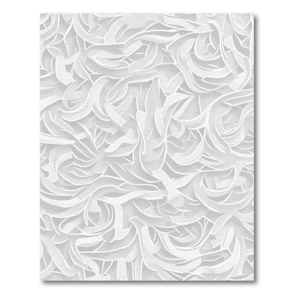 Subtle White Abstract Swirls Rug