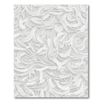 Subtle White Abstract Swirls Rug