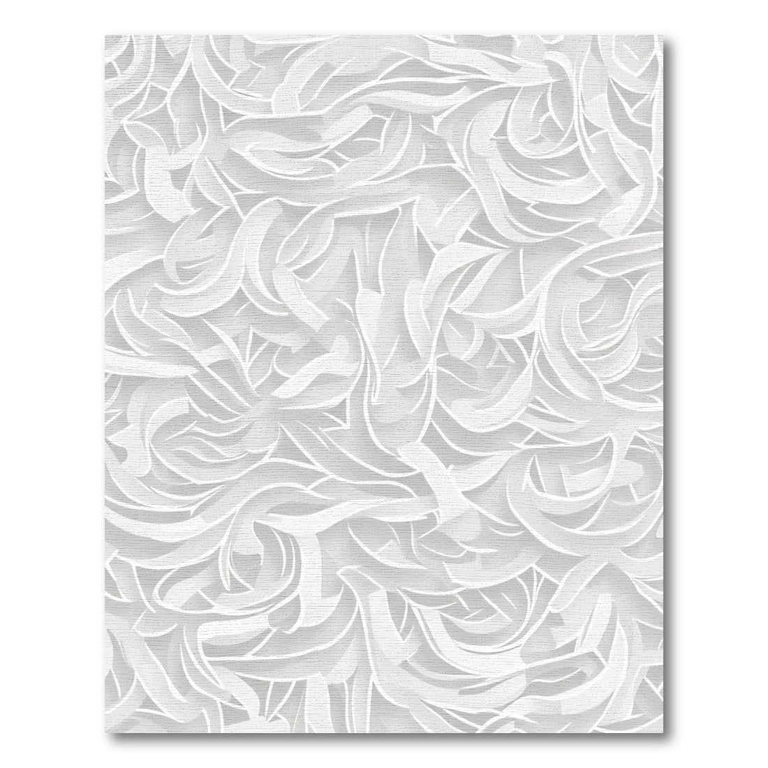 Subtle White Abstract Swirls Rug