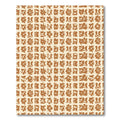 Tan Brown Abstract Square Grid Rug