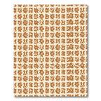 Tan Brown Abstract Square Grid Rug