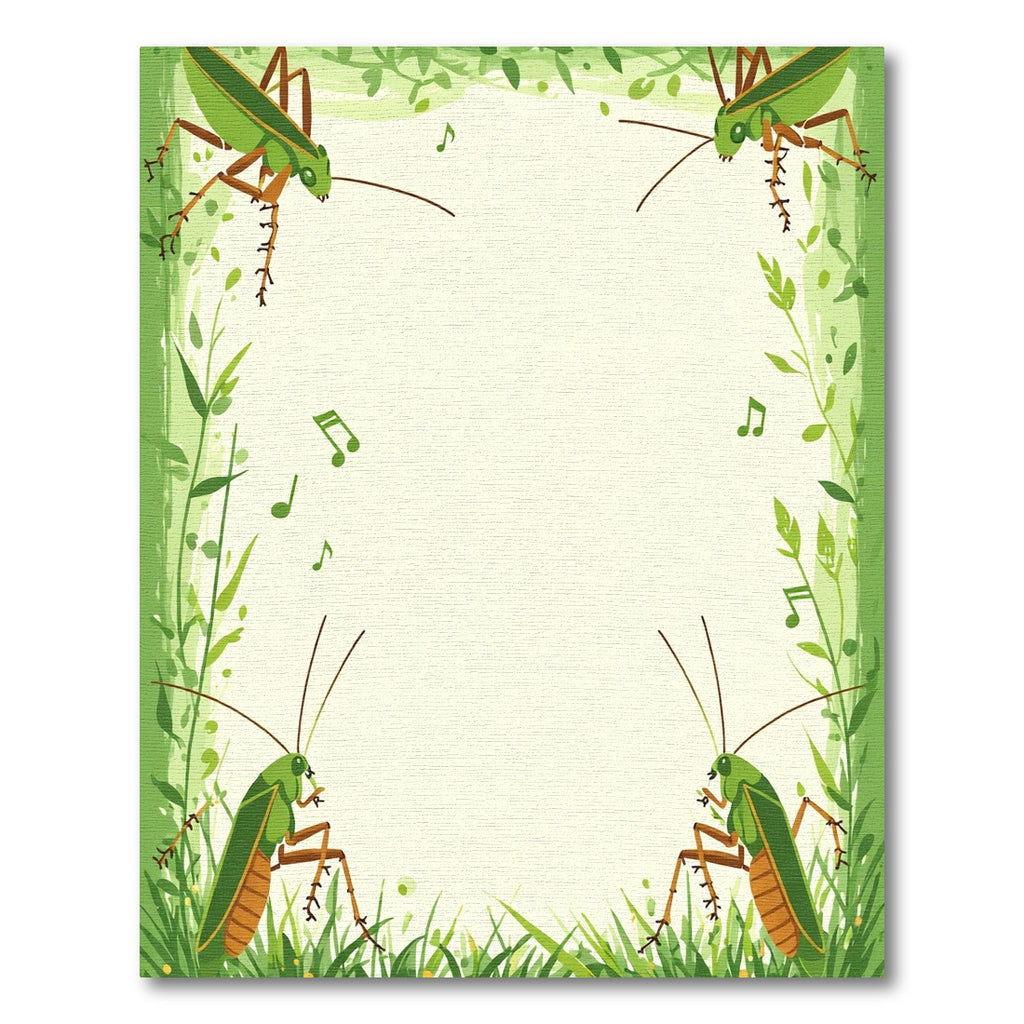Green Grasshopper Melody Garden Border Rug