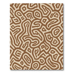 Earthy Abstract Organic Maze Rug