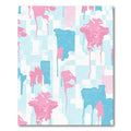 Pastel Pink Blue Drip Paint Blocks Rug