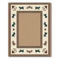 Animal Silhouette Beige Botanical Frame Rug