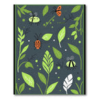 Whimsical Green Bugs Garden Sprites Rug