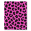 Vibrant Pink Black Spots Rug