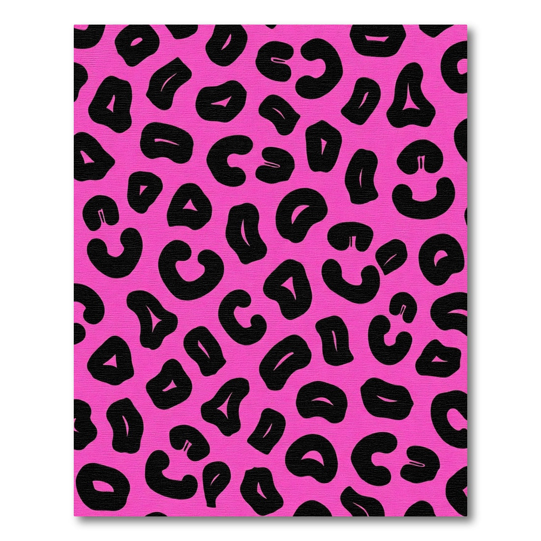 Vibrant Pink Black Spots Rug