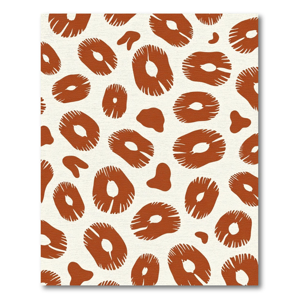 Terracotta Abstract Organic Spot Rug