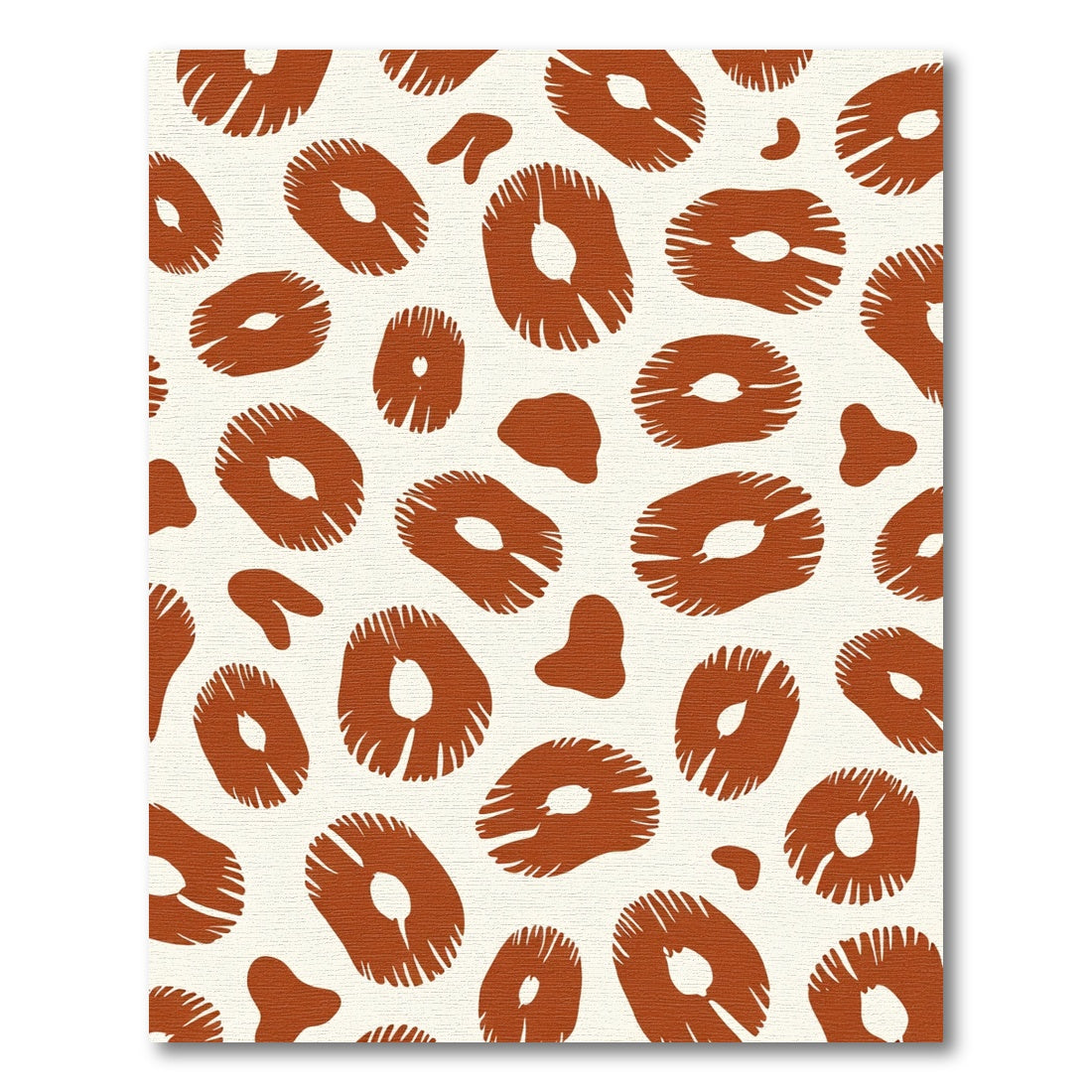 Terracotta Abstract Organic Spot Rug