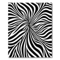 Black White Dynamic Swirl Zebra Rug