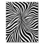 Black White Dynamic Swirl Zebra Rug
