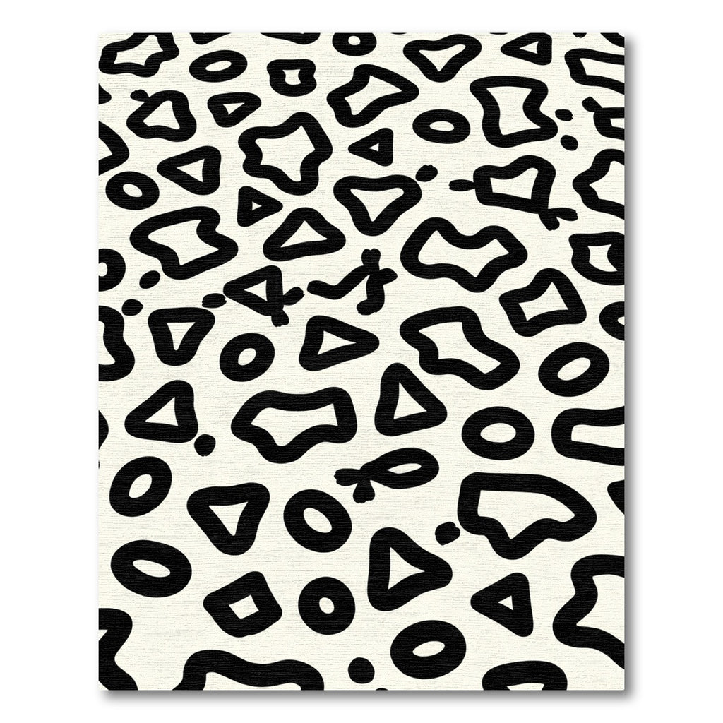 Monochromatic Abstract Shape Scatter Rug