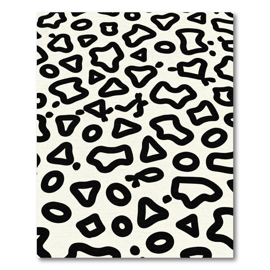 Monochromatic Abstract Shape Scatter Rug