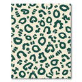 Deep Teal Leopard Spot Organic Rug