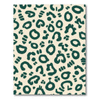 Deep Teal Leopard Spot Organic Rug